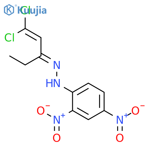 1-Penten-3-one, 1,1-dichloro-, (2,4-dinitrophenyl)hydrazone structure