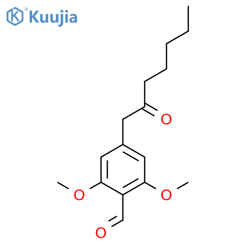 BENZALDEHYDE, 2,6-DIMETHOXY-4-(2-OXOHEPTYL)- structure