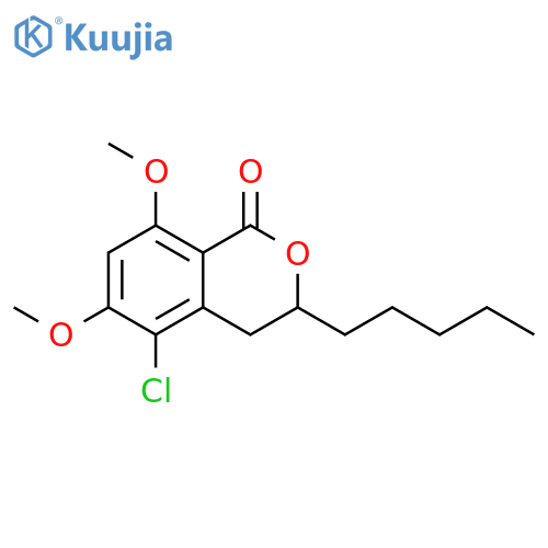 1H-2-Benzopyran-1-one, 5-chloro-3,4-dihydro-6,8-dimethoxy-3-pentyl- structure