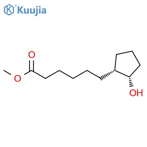 Cyclopentanehexanoic acid, 2-hydroxy-, methyl ester, cis- structure
