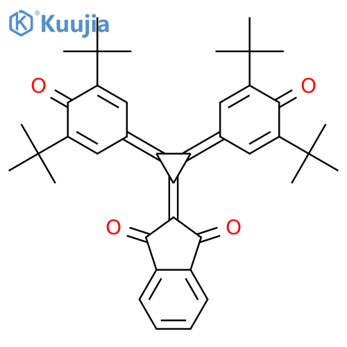 2-[bis(3,5-di-tert-butyl-4-oxocyclohexa-2,5-dien-1-ylidene)cyclopropylidene]-1H-indene-1,3(2H)-dione structure