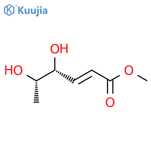 2-Hexenoic acid, 4,5-dihydroxy-, methyl ester, (R*,S*)- structure