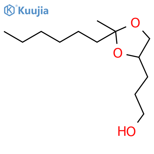3-(2-Hexyl-2-methyl-1,3-dioxolan-4-YL)propan-1-OL structure
