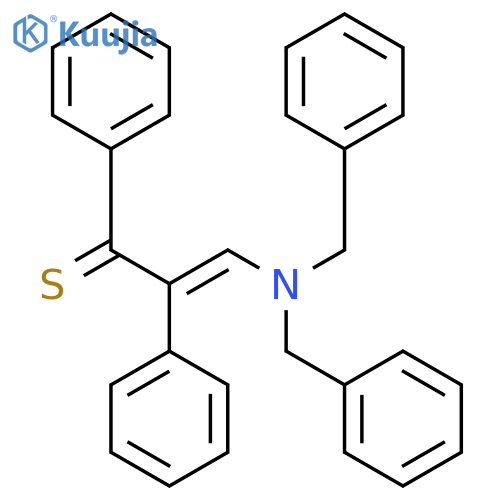 3-(Dibenzylamino)-1,2-diphenylprop-2-ene-1-thione structure