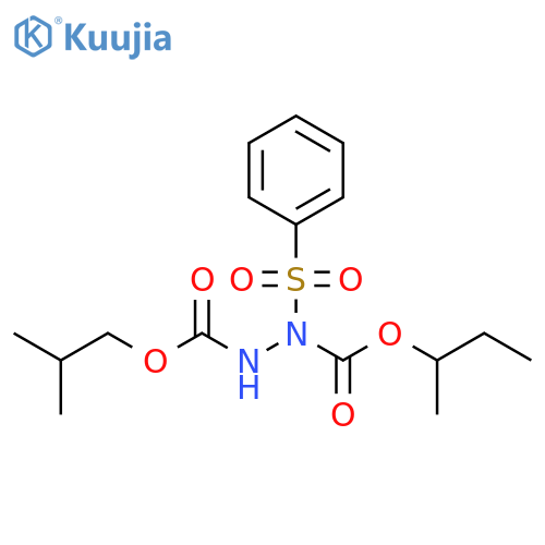 1,2-Hydrazinedicarboxylic acid, 1-(phenylsulfonyl)-, 1-(1-methylpropyl)2-(2-methylpropyl) ester structure