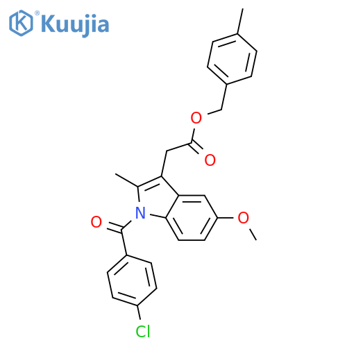 4-methylbenzyl {1-[(4-chlorophenyl)carbonyl]-5-methoxy-2-methyl-1H-indol-3-yl}acetate structure