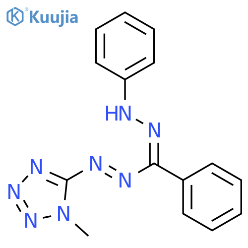 1H-TETRAZOLE, 1-METHYL-5-[[PHENYL(PHENYLHYDRAZONO)METHYL]AZO]- structure