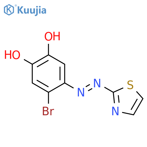 1,2-Benzenediol, 4-bromo-5-(2-thiazolylazo)- structure