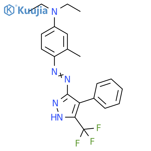 Benzenamine,N,N-diethyl-3-methyl-4-[[4-phenyl-5-(trifluoromethyl)-1H-pyrazol-3-yl]azo]- structure