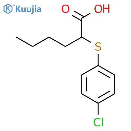 HEXANOIC ACID, 2-[(4-CHLOROPHENYL)THIO]- structure
