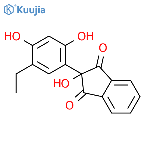 2-(5-Ethyl-2,4-dihydroxyphenyl)-2-hydroxy-1H-indene-1,3(2H)-dione structure