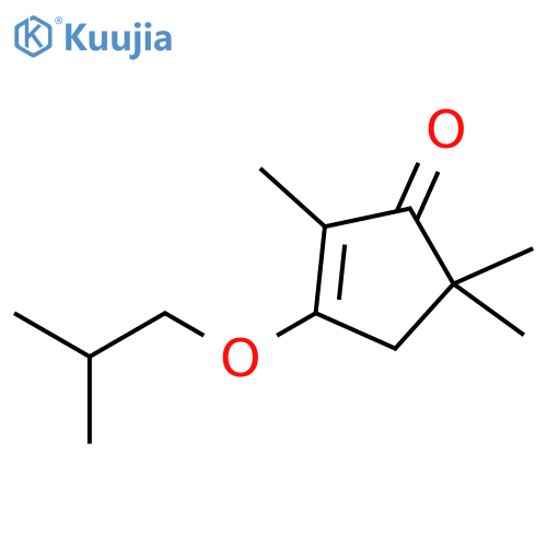 2-Cyclopenten-1-one, 2,5,5-trimethyl-3-(2-methylpropoxy)- structure