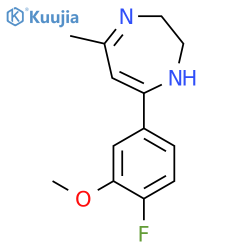 1H-1,4-Diazepine, 7-(4-fluoro-3-methoxyphenyl)-2,3-dihydro-5-methyl- structure