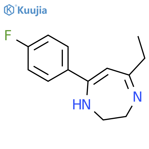 1H-1,4-Diazepine, 5-ethyl-7-(4-fluorophenyl)-2,3-dihydro- structure