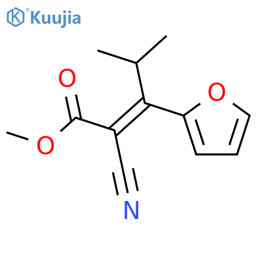 2-PENTENOIC ACID, 2-CYANO-3-(2-FURANYL)-4-METHYL-, METHYL ESTER structure