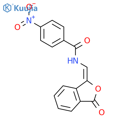 BENZAMIDE, 4-NITRO-N-[(3-OXO-1(3H)-ISOBENZOFURANYLIDENE)METHYL]- structure