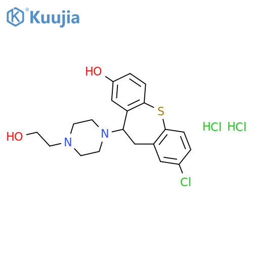 8-chloro-11-[4-(2-hydroxyethyl)piperazin-1-yl]-10,11-dihydrodibenzo[b,f]thiepin-2-ol dihydrochloride structure