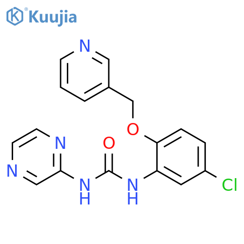 Urea, N-[5-chloro-2-(3-pyridinylmethoxy)phenyl]-N'-pyrazinyl- structure