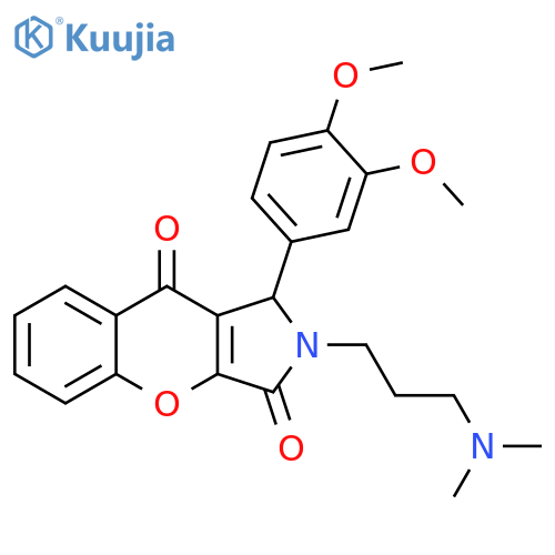 1-(3,4-dimethoxyphenyl)-2-3-(dimethylamino)propyl-1H,2H,3H,9H-chromeno2,3-cpyrrole-3,9-dione structure