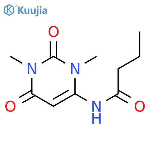 N-(1,3-dimethyl-2,6-dioxo-1,2,3,6-tetrahydropyrimidin-4-yl)butanamide structure