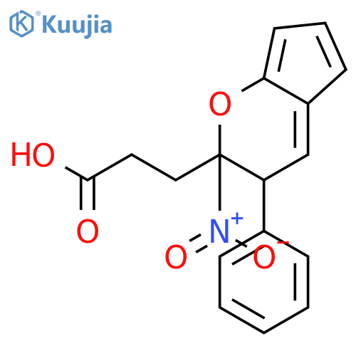 7-Benzofuranpropanoic acid, 2-nitro-3-phenyl- structure