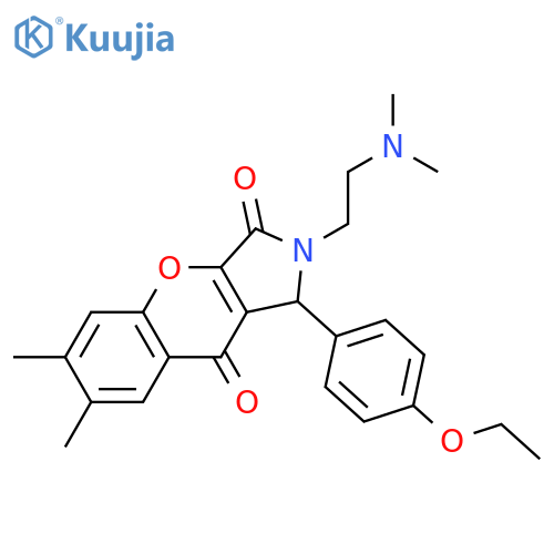 2-2-(dimethylamino)ethyl-1-(4-ethoxyphenyl)-6,7-dimethyl-1H,2H,3H,9H-chromeno2,3-cpyrrole-3,9-dione structure