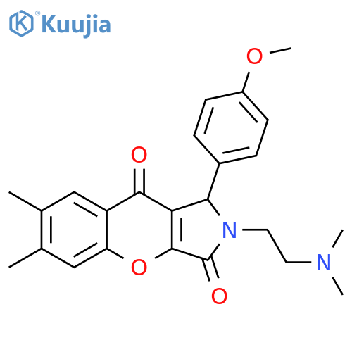 2-2-(dimethylamino)ethyl-1-(4-methoxyphenyl)-6,7-dimethyl-1H,2H,3H,9H-chromeno2,3-cpyrrole-3,9-dione structure