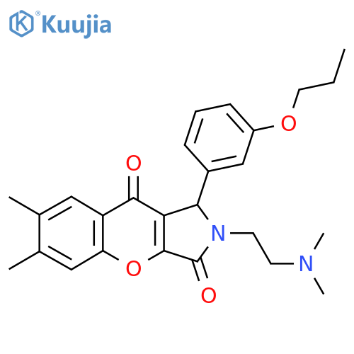 2-2-(dimethylamino)ethyl-6,7-dimethyl-1-(3-propoxyphenyl)-1H,2H,3H,9H-chromeno2,3-cpyrrole-3,9-dione structure