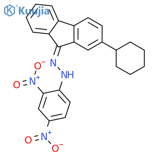 9H-FLUOREN-9-ONE, 2-CYCLOHEXYL-, (2,4-DINITROPHENYL)HYDRAZONE structure