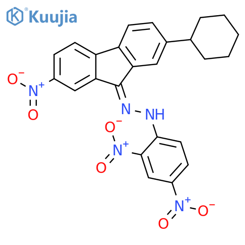 9H-Fluoren-9-one, 2-cyclohexyl-7-nitro-, (2,4-dinitrophenyl)hydrazone structure