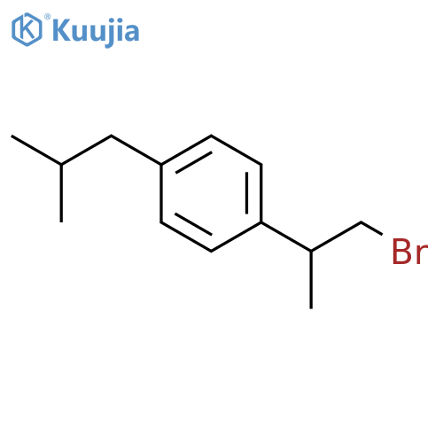 1-(1-bromopropan-2-yl)-4-(2-methylpropyl)benzene structure