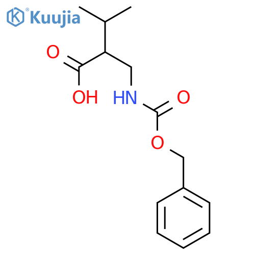 Butanoic acid, 3-methyl-2-[[[(phenylmethoxy)carbonyl]amino]methyl]-,(2S)- structure