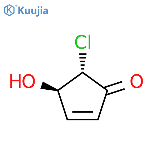 2-Cyclopenten-1-one, 5-chloro-4-hydroxy-, (4R,5S)- structure