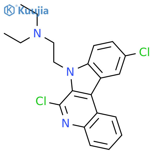 7H-INDOLO[2,3-C]QUINOLINE-7-ETHANAMINE, 6,10-DICHLORO-N,N-DIETHYL- structure