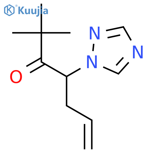 2,2-Dimethyl-4-(1H-1,2,4-triazol-1-yl)hept-6-en-3-one structure