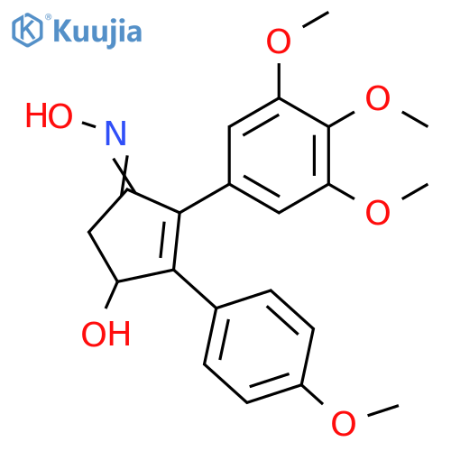 2-Cyclopenten-1-one,4-hydroxy-3-(4-methoxyphenyl)-2-(3,4,5-trimethoxyphenyl)-, oxime structure