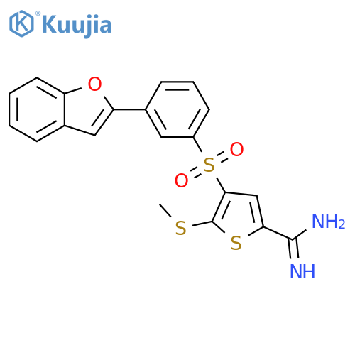 2-Thiophenecarboximidamide,4-[[3-(2-benzofuranyl)phenyl]sulfonyl]-5-(methylthio)- structure