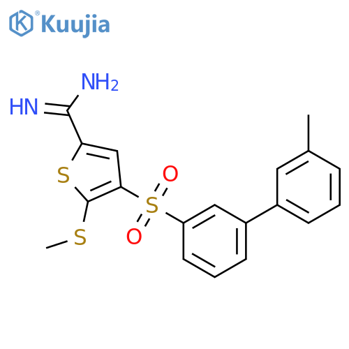 2-Thiophenecarboximidamide,4-[(3'-methyl[1,1'-biphenyl]-3-yl)sulfonyl]-5-(methylthio)- structure