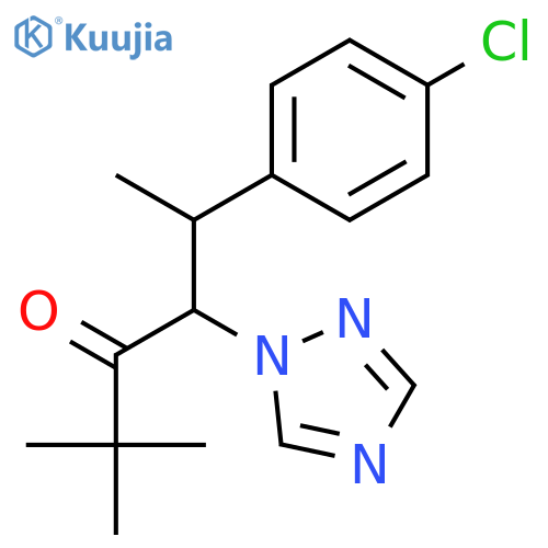 3-Hexanone, 5-(4-chlorophenyl)-2,2-dimethyl-4-(1H-1,2,4-triazol-1-yl)- structure