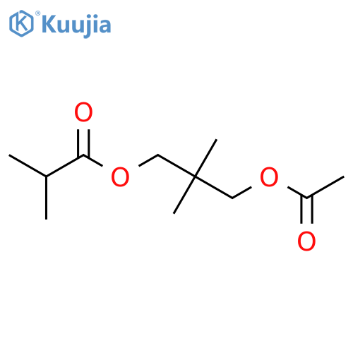 Propanoic acid, 2-methyl-, 3-(acetyloxy)-2,2-dimethylpropyl ester structure