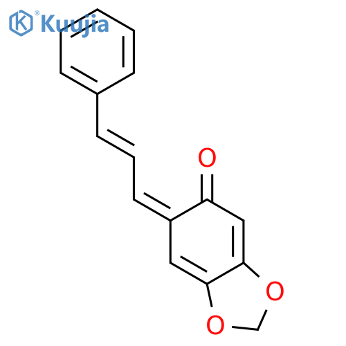 (6z)-6-[(e)-3-phenylprop-2-enylidene]-1,3-benzodioxol-5-one structure