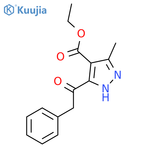 1H-Pyrazole-4-carboxylic acid, 3-methyl-5-(phenylacetyl)-, ethyl ester structure