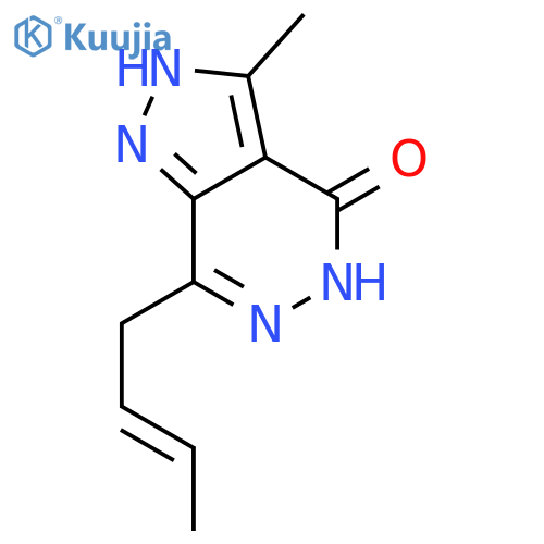 4H-Pyrazolo[3,4-d]pyridazin-4-one,7-(2-buten-1-yl)-1,5-dihydro-3-methyl- structure