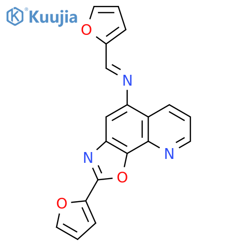 OXAZOLO[4,5-H]QUINOLIN-5-AMINE, 2-(2-FURANYL)-N-(2-FURANYLMETHYLENE)- structure