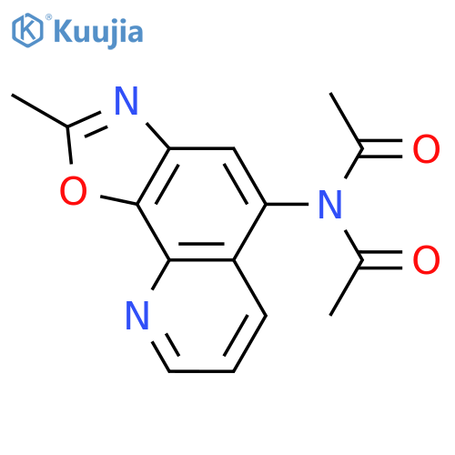 Acetamide, N-acetyl-N-(2-methyloxazolo[4,5-h]quinolin-5-yl)- structure