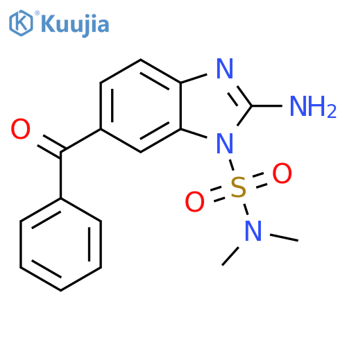 1H-Benzimidazole-1-sulfonamide, 2-amino-6-benzoyl-N,N-dimethyl- structure