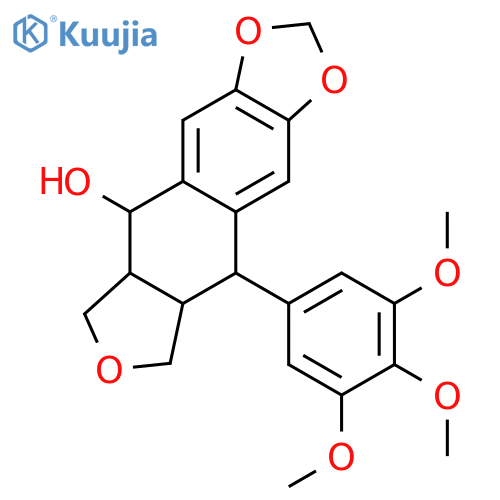9-(3,4,5-trimethoxyphenyl)-5,5a,6,8,8a,9-hexahydro-[2]benzofuro[5,6-f][1,3]benzodioxol-5-ol structure