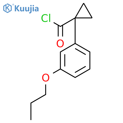 Cyclopropanecarbonyl chloride, 1-(3-propoxyphenyl)- structure