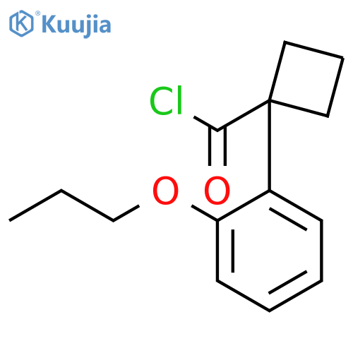Cyclobutanecarbonyl chloride, 1-(2-propoxyphenyl)- structure