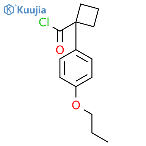 Cyclobutanecarbonyl chloride, 1-(4-propoxyphenyl)- structure